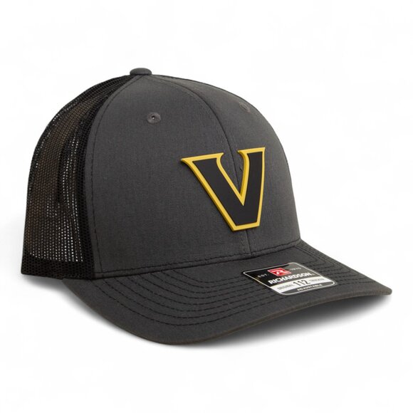 Vanderbilt Commodores Black 3D Snapback Trucker Hat- Charcoal/ Black - Picture 1 of 3